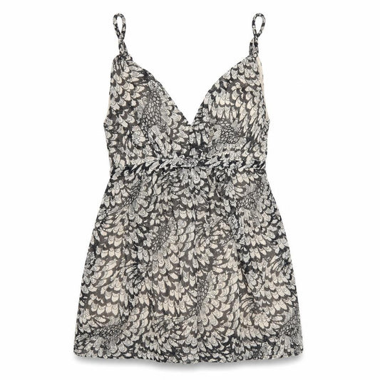 VILA Womens Beige Animal Print  Camisole Blouse Size XL  - Feather pattern