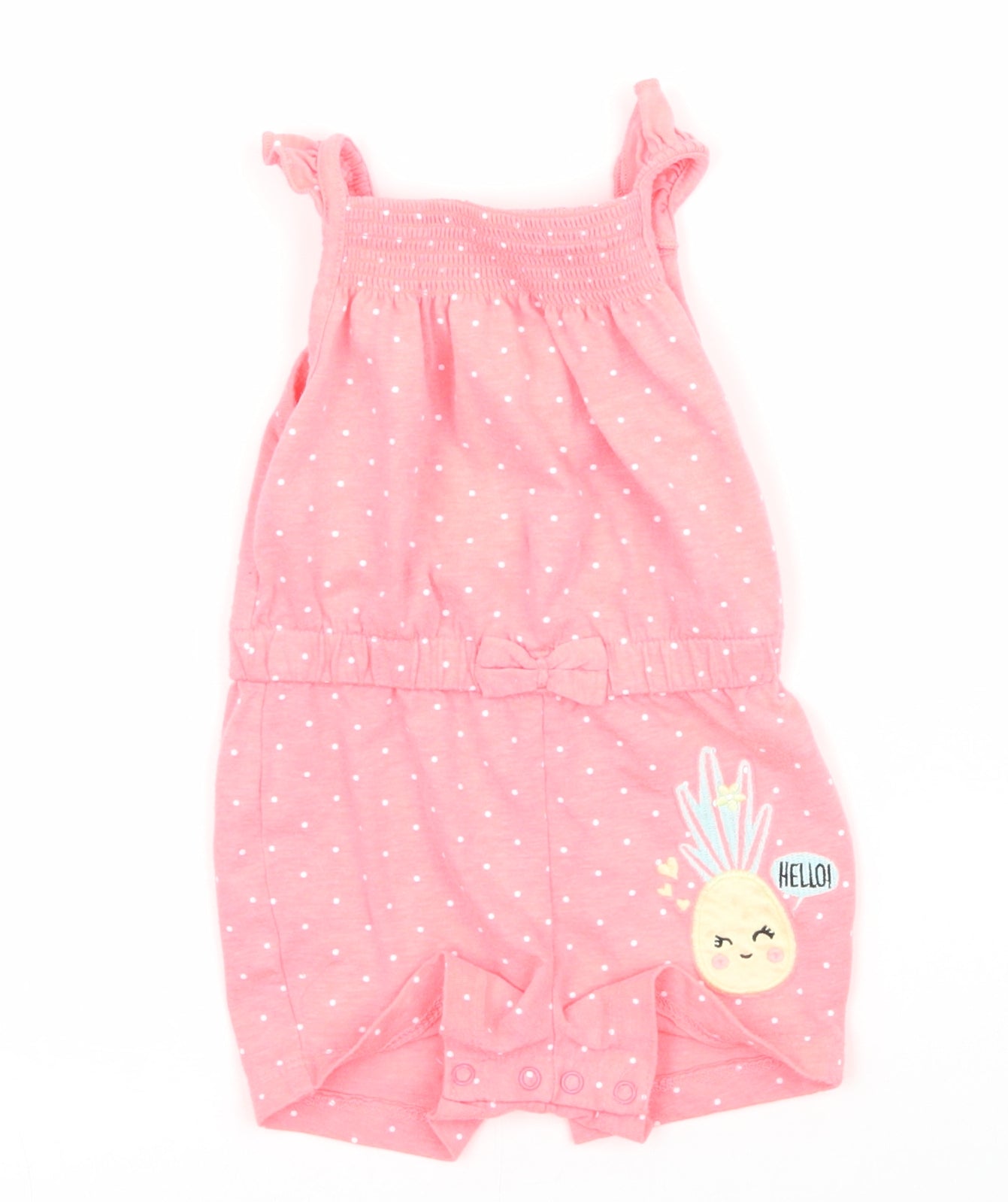 Primark Girls Pink Polka Dot  Romper One-Piece Size 3-6 Months
