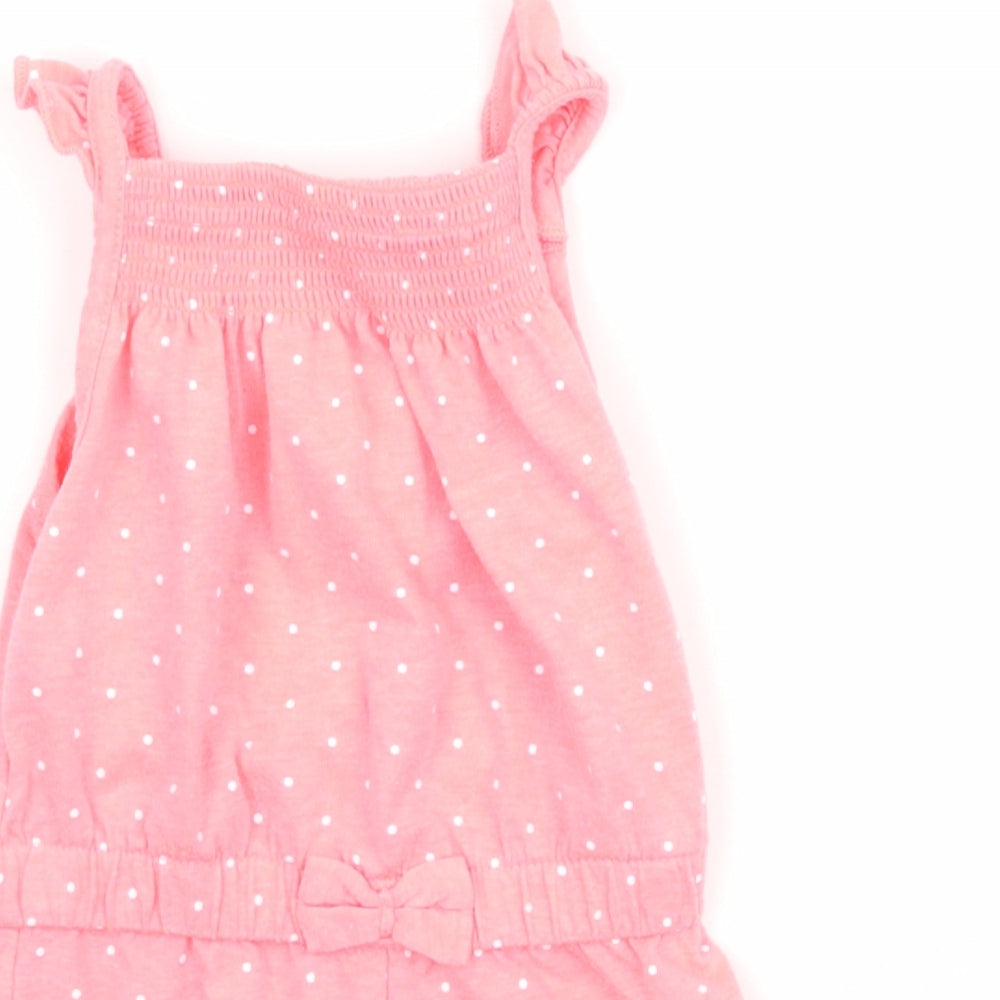 Primark Girls Pink Polka Dot  Romper One-Piece Size 3-6 Months