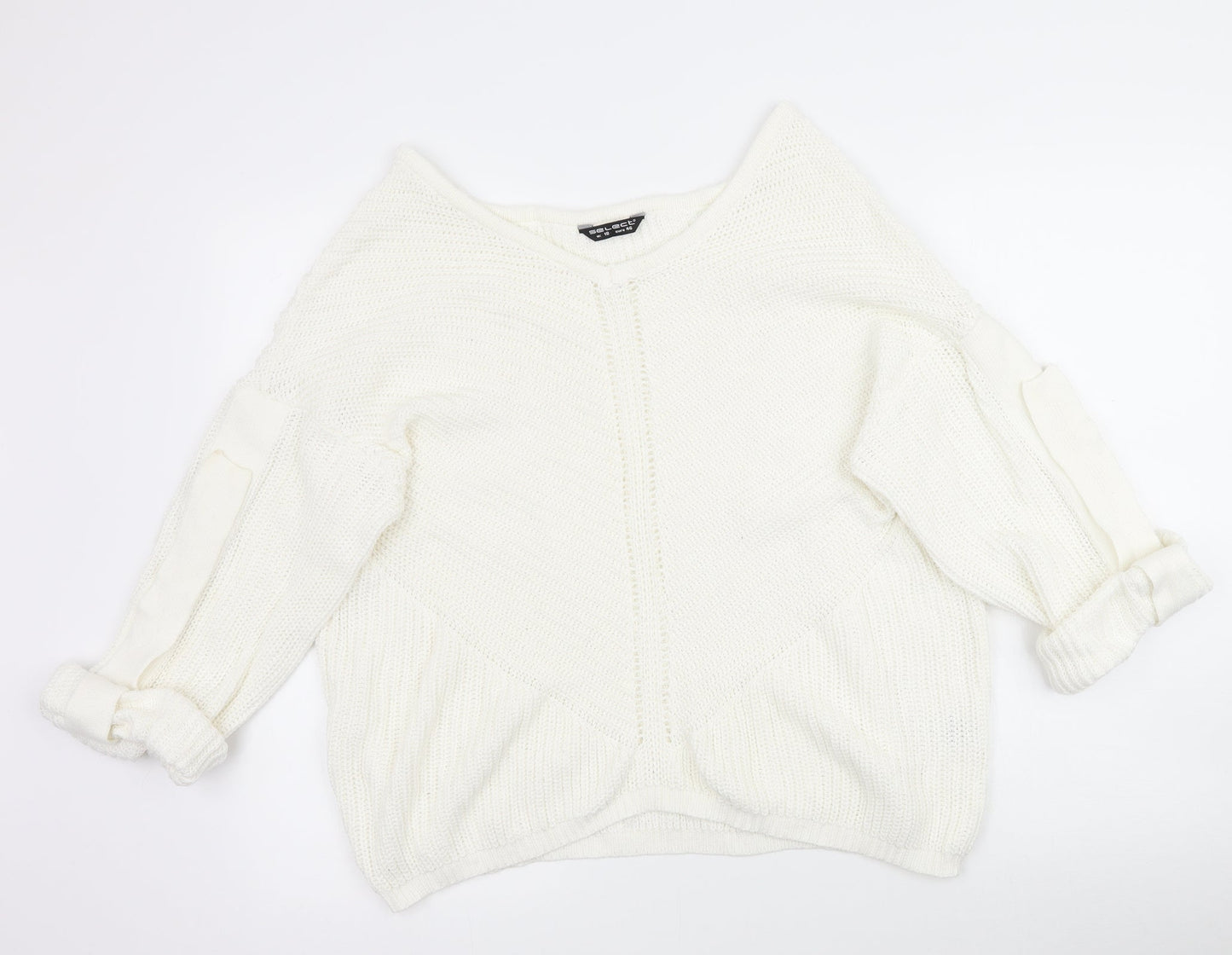 Select Womens Ivory  Knit Pullover Jumper Size 18