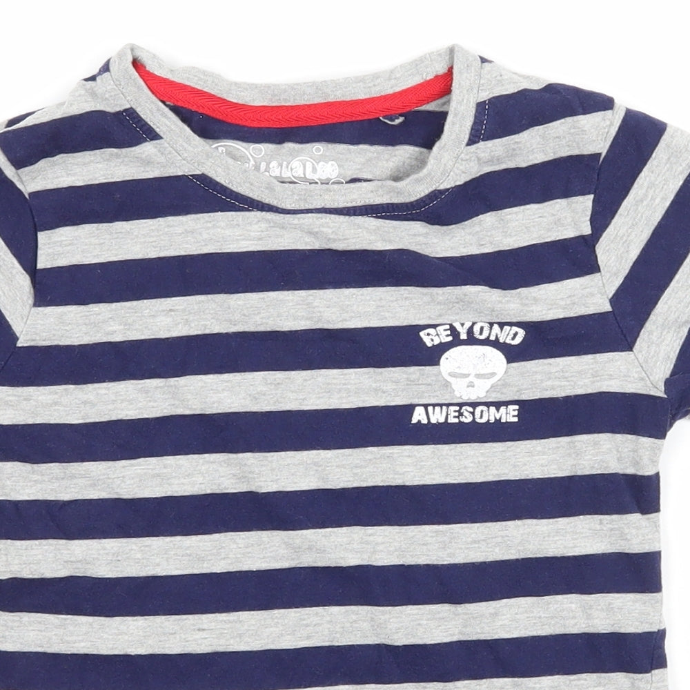 Hullabaloo Boys Multicoloured Striped  Basic T-Shirt Size 7-8 Years