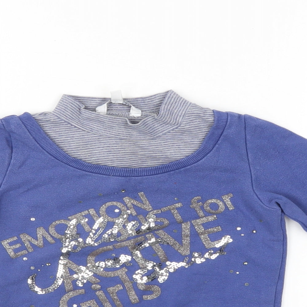 dodipetto Girls Blue   Pullover Sweatshirt Size 3-4 Years