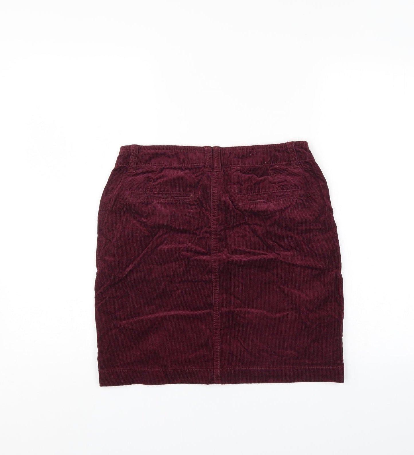 Indego Womens Purple  Corduroy A-Line Skirt Size 8