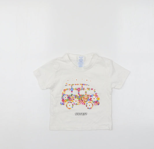 JHK Girls White   Basic T-Shirt Size 18-24 Months