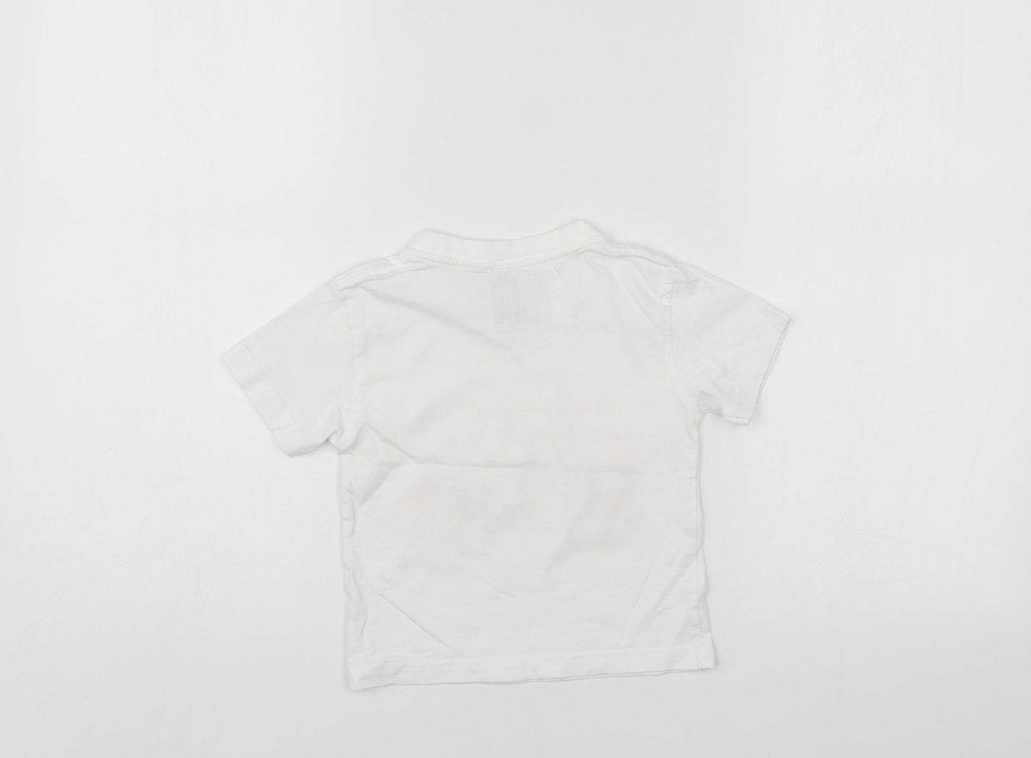 JHK Girls White   Basic T-Shirt Size 18-24 Months