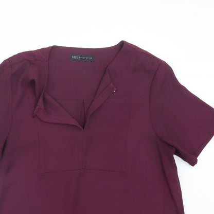 Marks & Spencer Womens Purple   Basic Blouse Size 10