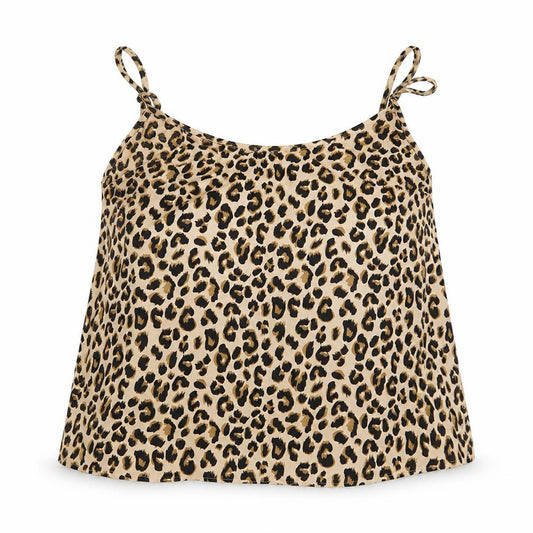 Divided by H&M Womens Brown Animal Print  Cropped T-Shirt Size 8