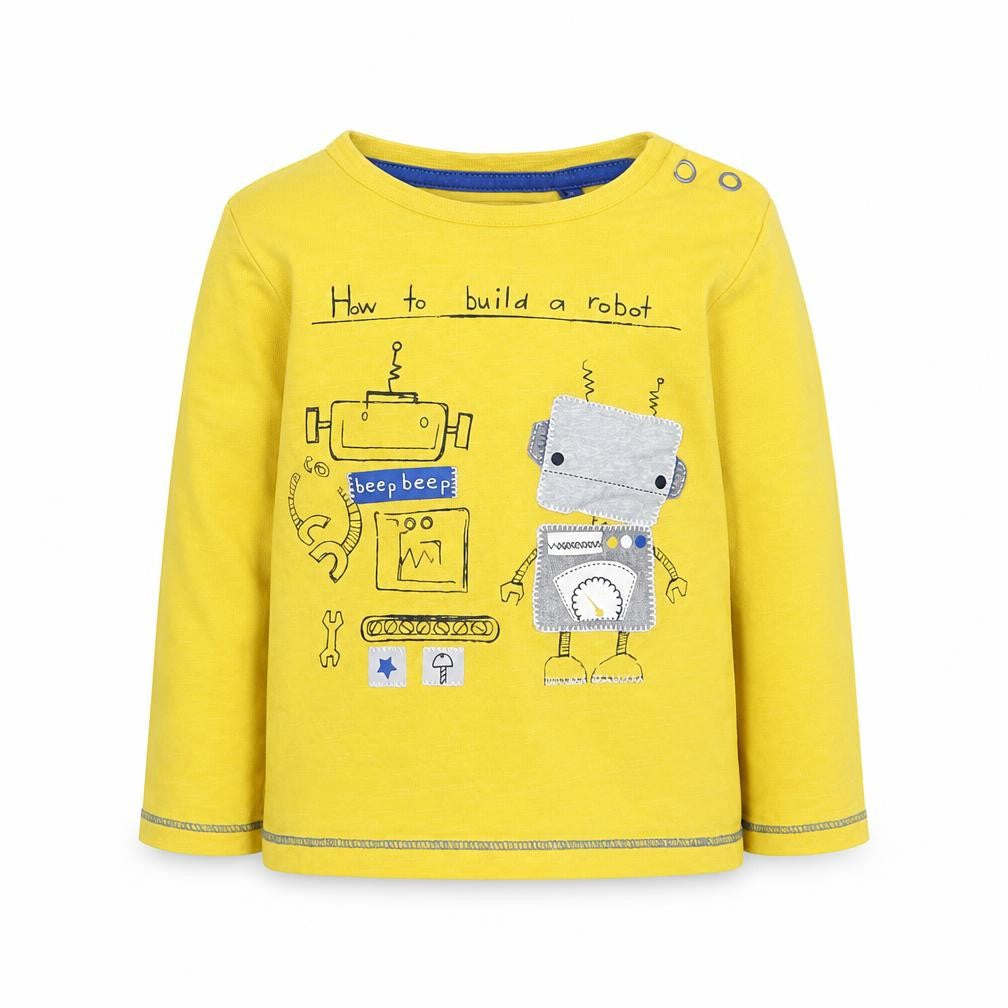 TU Boys Yellow   Basic T-Shirt Size 9-12 Months