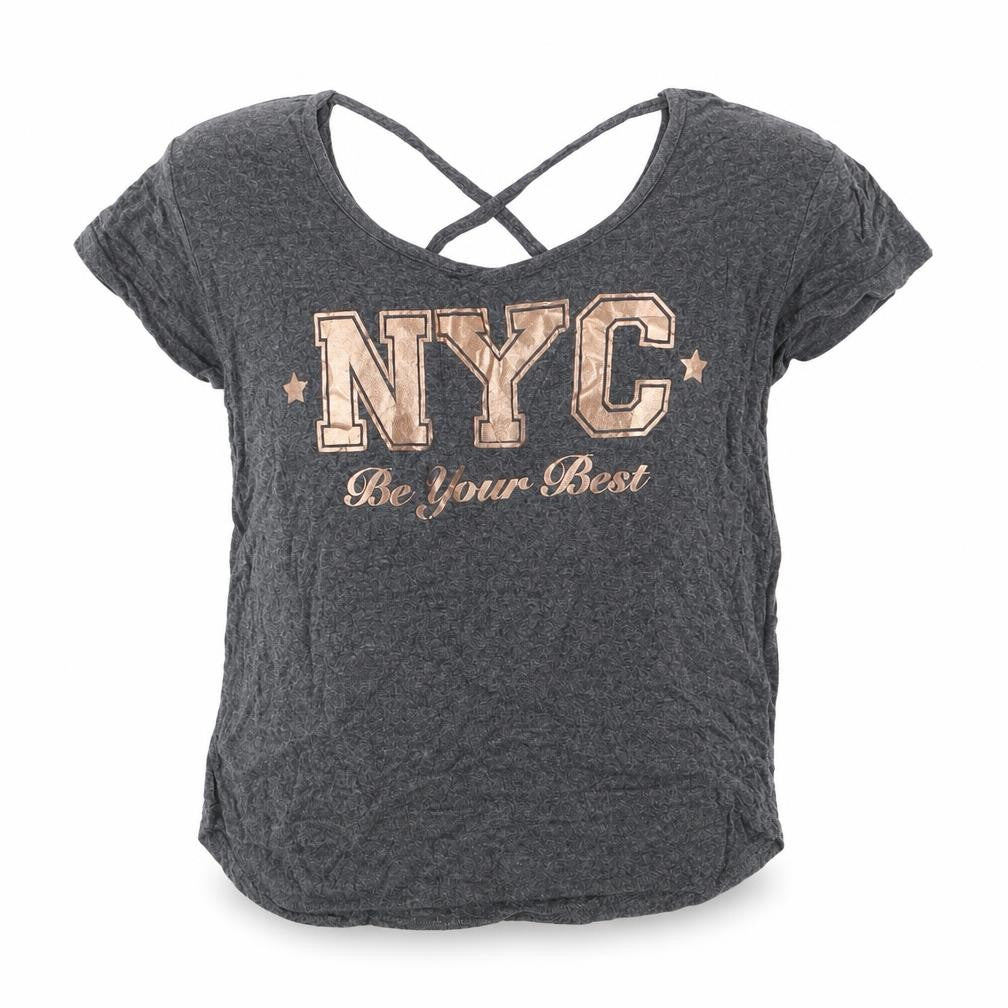 Young Dimension Girls Grey   Basic T-Shirt Size 8-9 Years