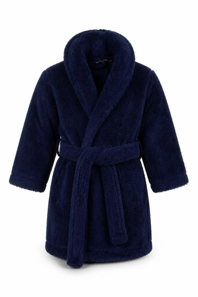 John Lewis Boys Blue Solid   Robe Size 3 Years