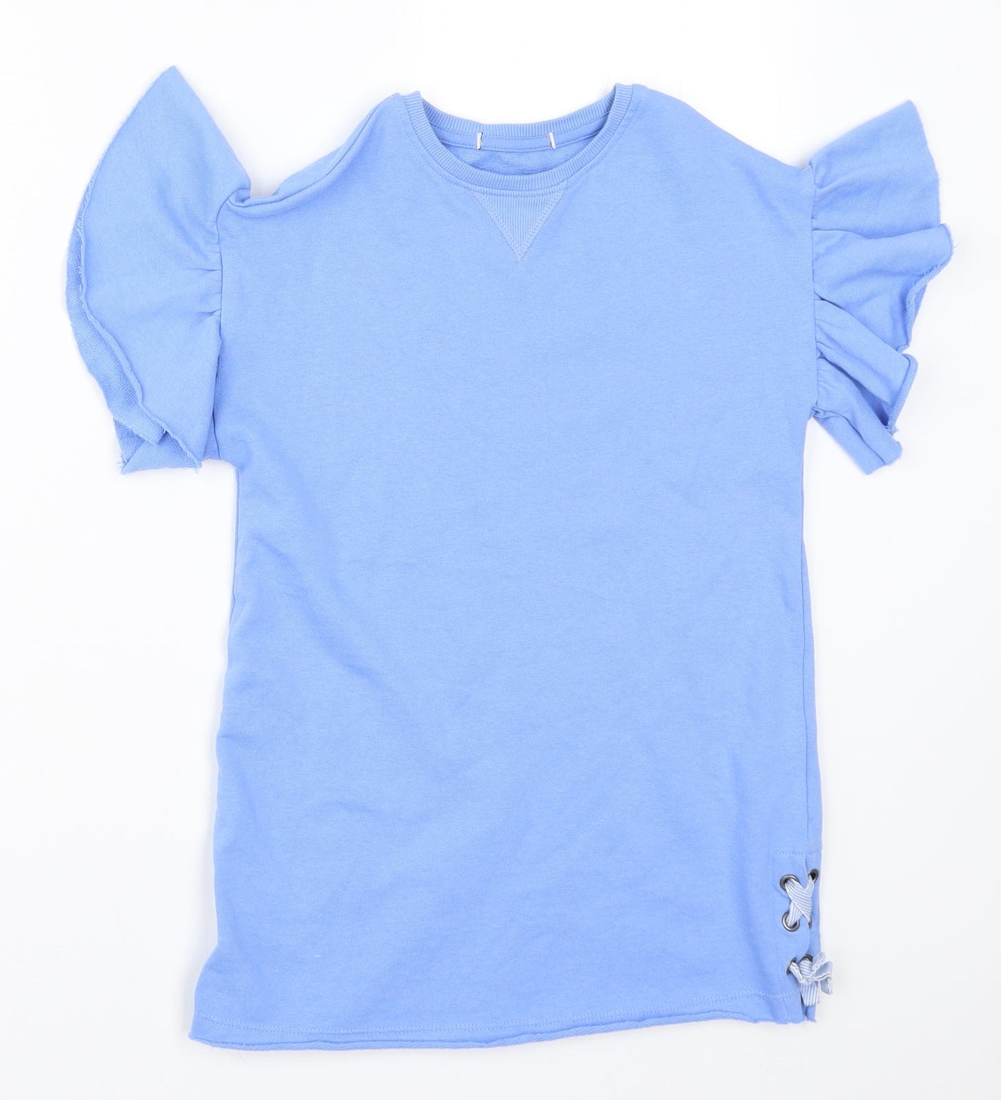 Preworn Girls Blue   Pullover Sweatshirt Size 5-6 Years