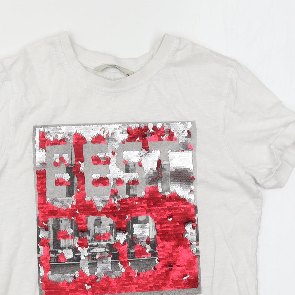 George Boys White   Basic T-Shirt Size 9-10 Years  - Best Bro
