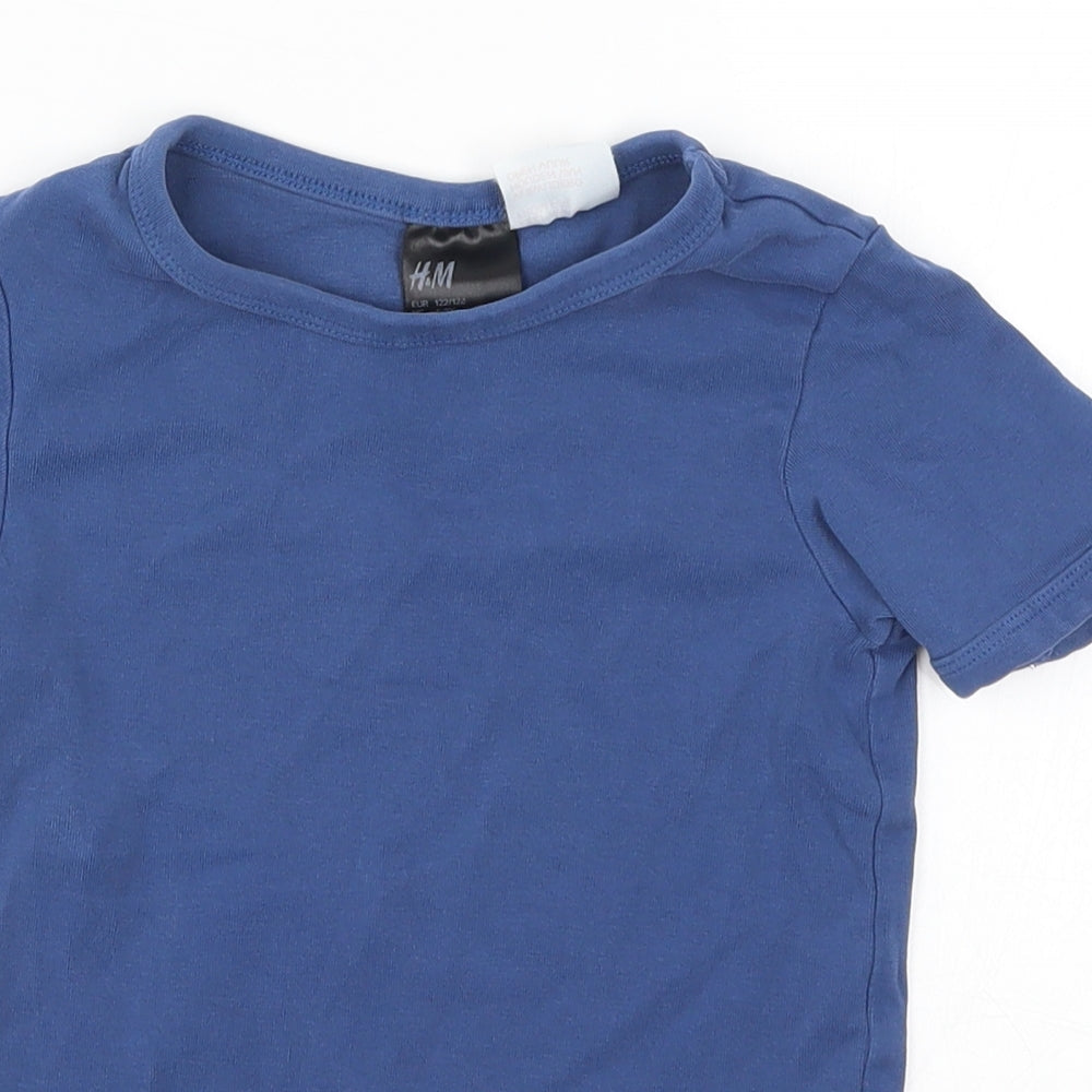 H&M Boys Blue   Basic T-Shirt Size 8 Years