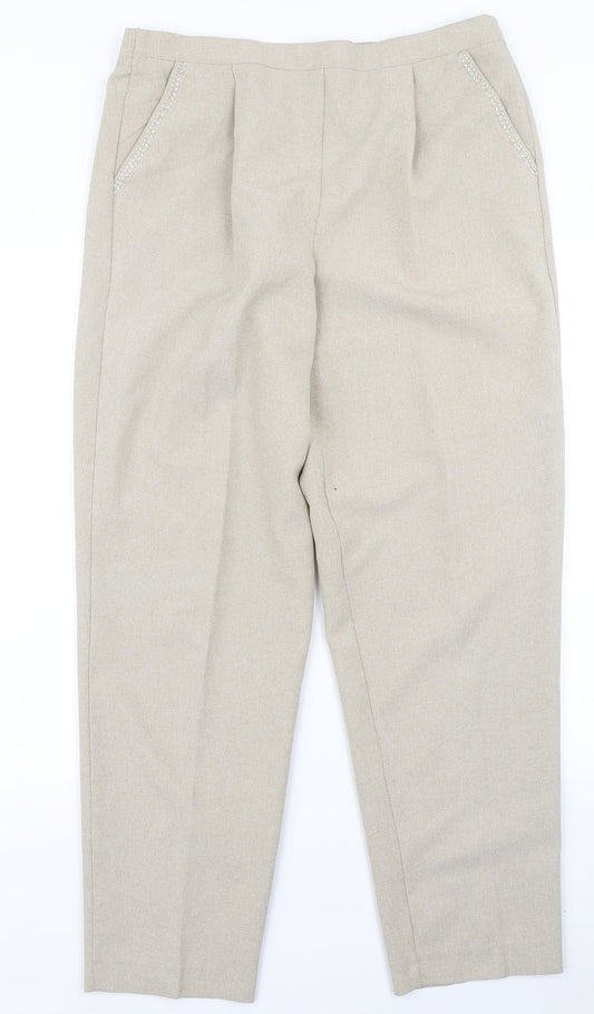 Charade Womens Brown   Dress Pants Trousers Size 16 L28 in