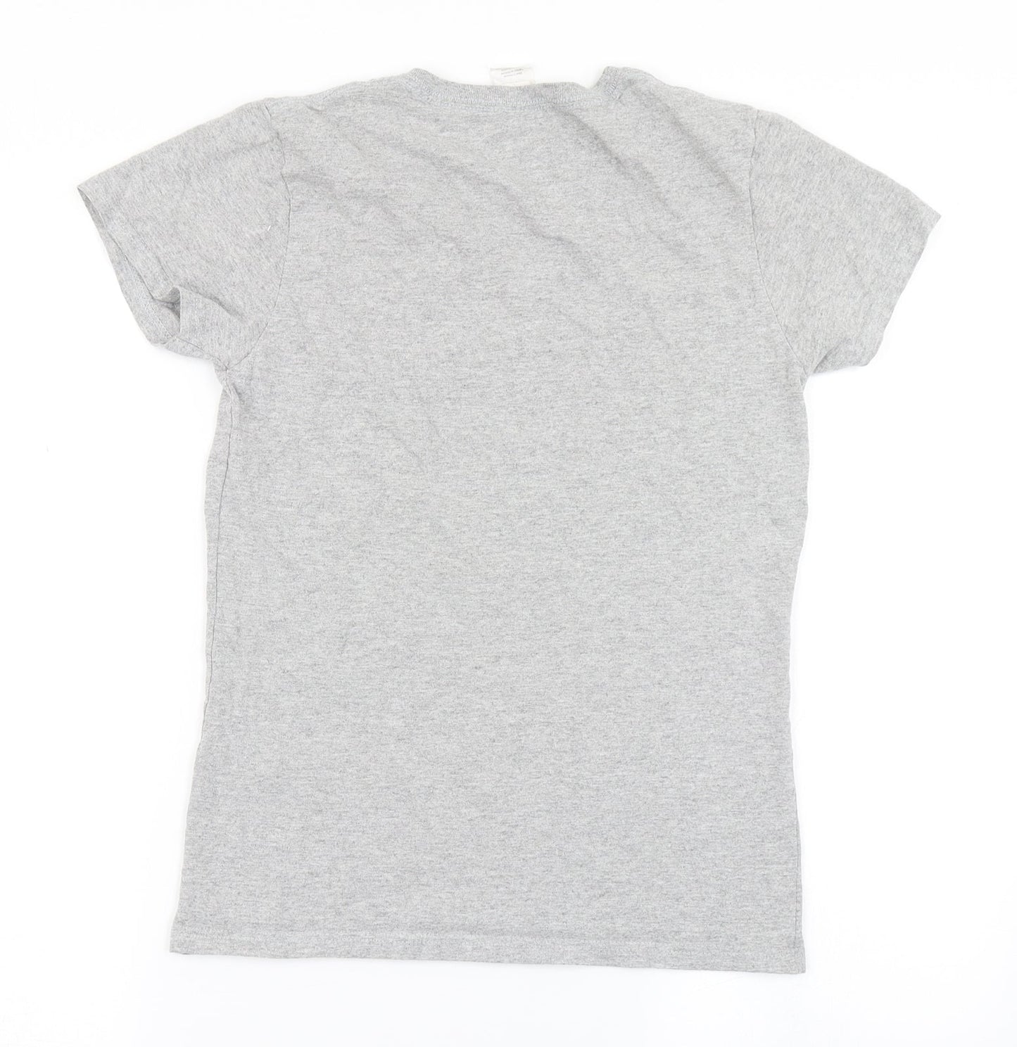 Gildan Womens Grey   Basic T-Shirt Size S  - Christmas llama t shirt