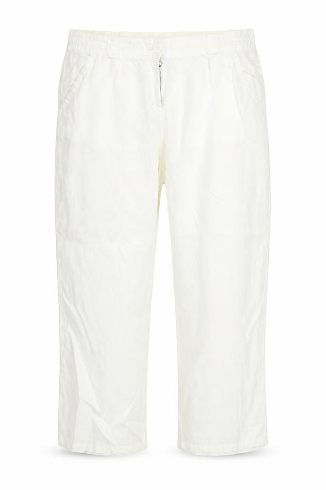 Preworn Womens White   Cropped Trousers Size 34 in L25 in