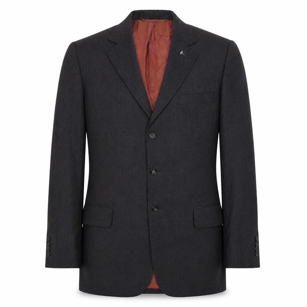 Thornton Mens Grey Striped  Jacket Suit Jacket Size 42