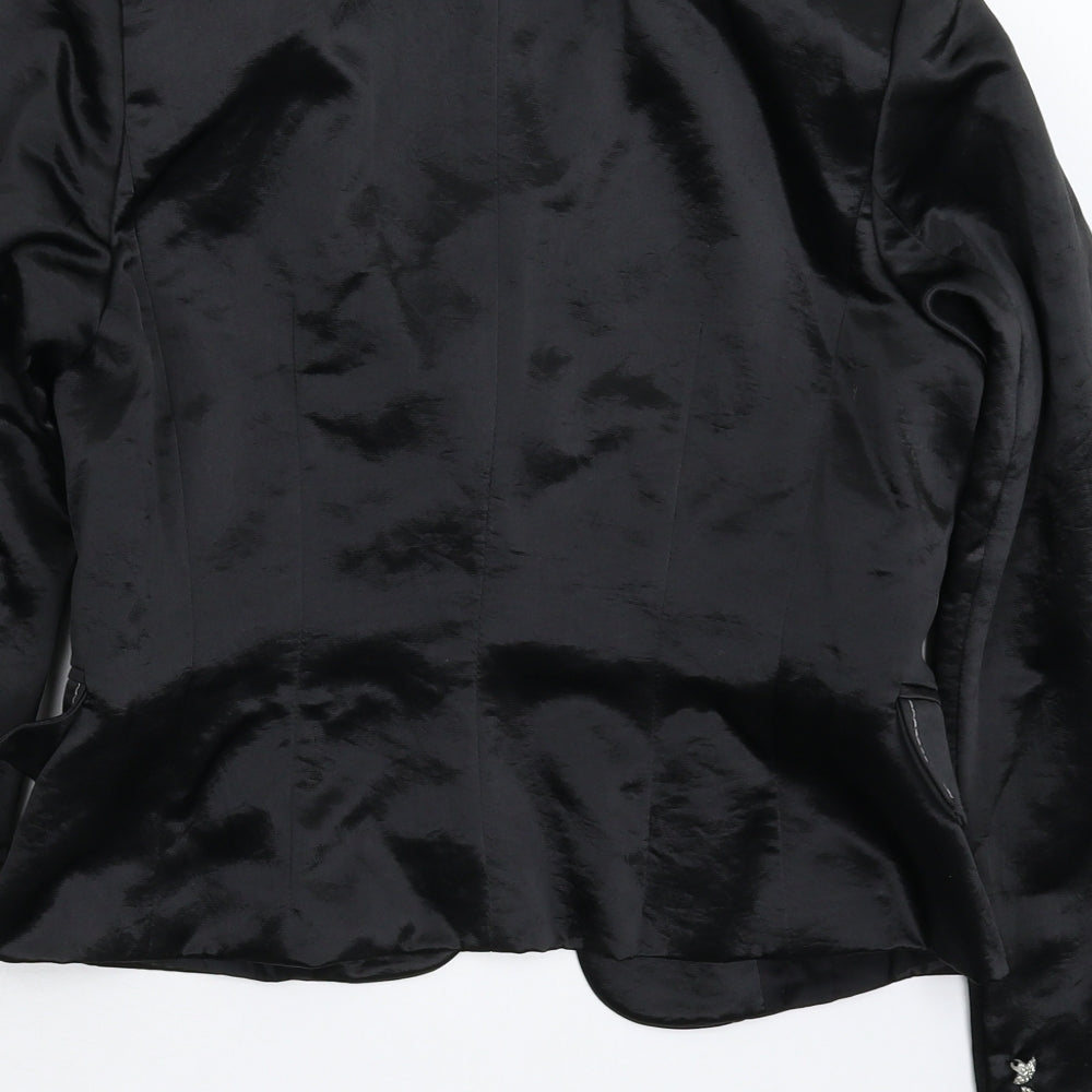 Perletti Womens Black   Jacket Blazer Size 8