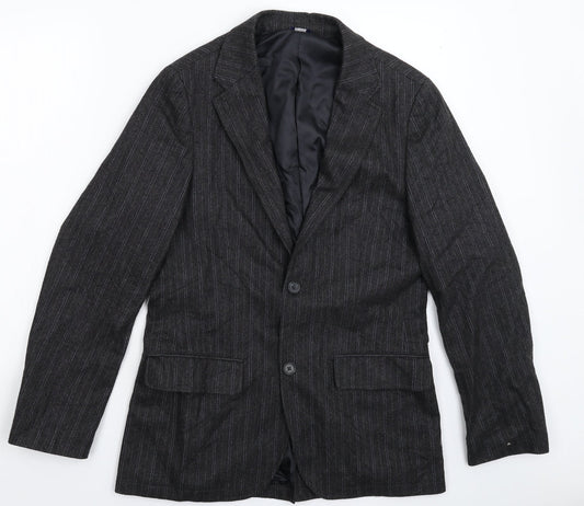 Gap Mens Grey Striped  Jacket Suit Jacket Size XS