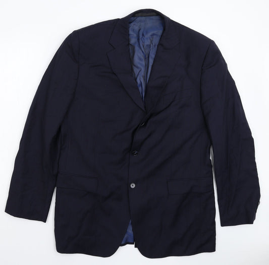 Marks and Spencer Mens Blue Striped  Jacket Suit Jacket Size 44