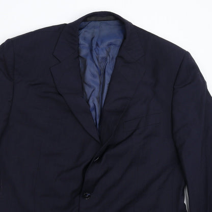 Marks & Spencer Mens Blue Striped  Jacket Suit Jacket Size 44