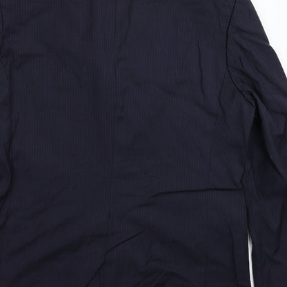 Marks & Spencer Mens Blue Striped  Jacket Suit Jacket Size 42