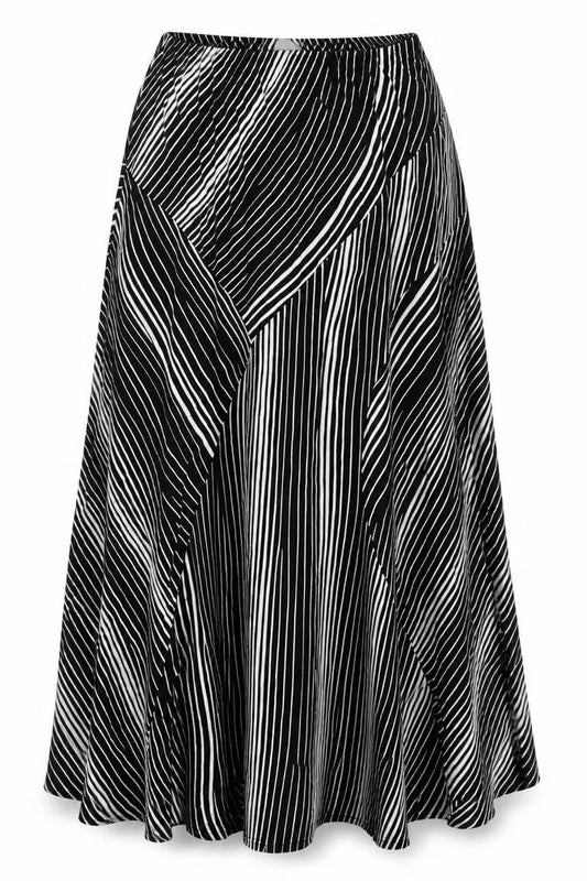 ELVI Womens Multicoloured Striped  Maxi Skirt Size 36 in