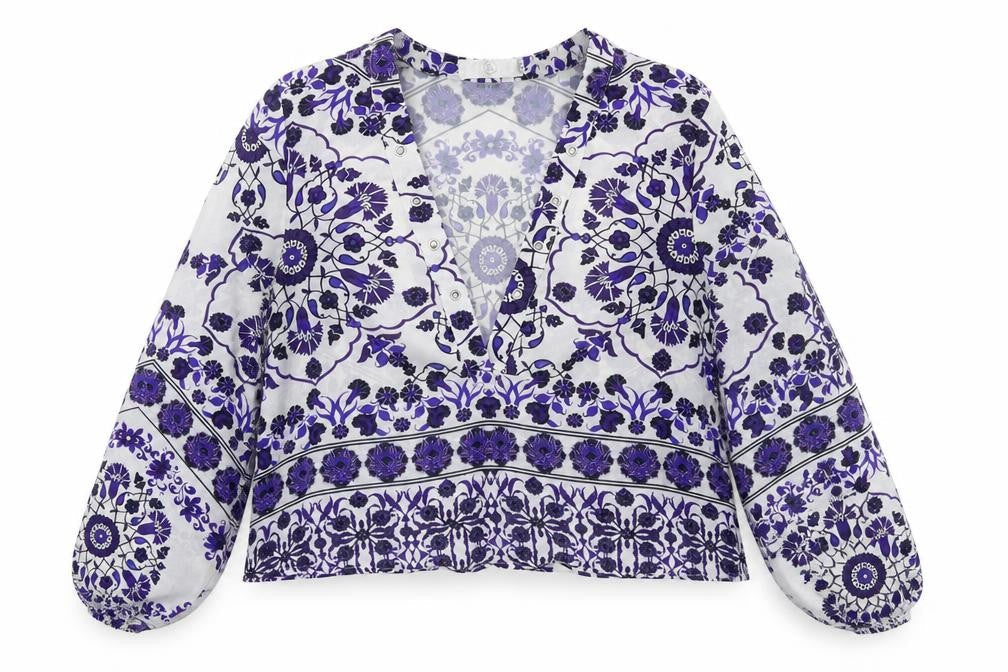 Missguided Womens White Floral  Basic Blouse Size 6