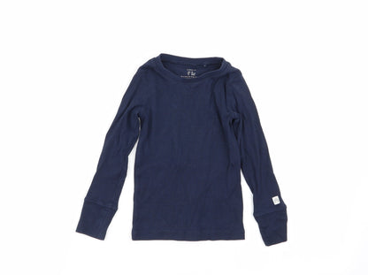 Additional front view of Lindex girls’ blue basic t-shirt, size 18-24, months