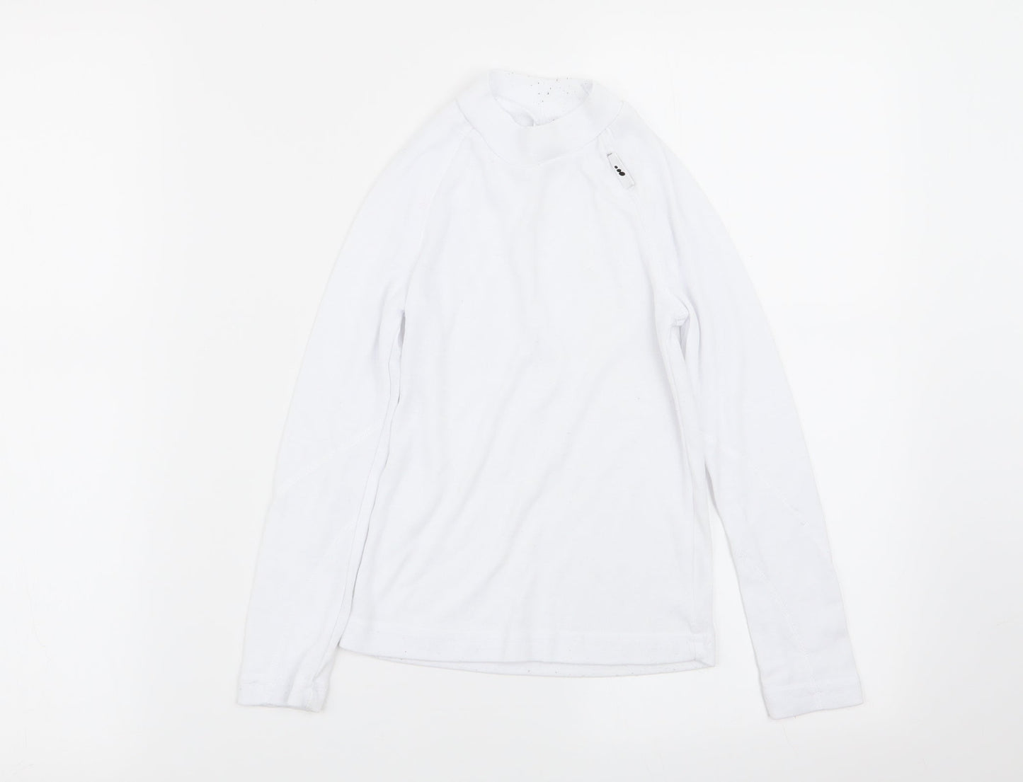 DECATHLON Boys White   Basic T-Shirt Size 8 Years