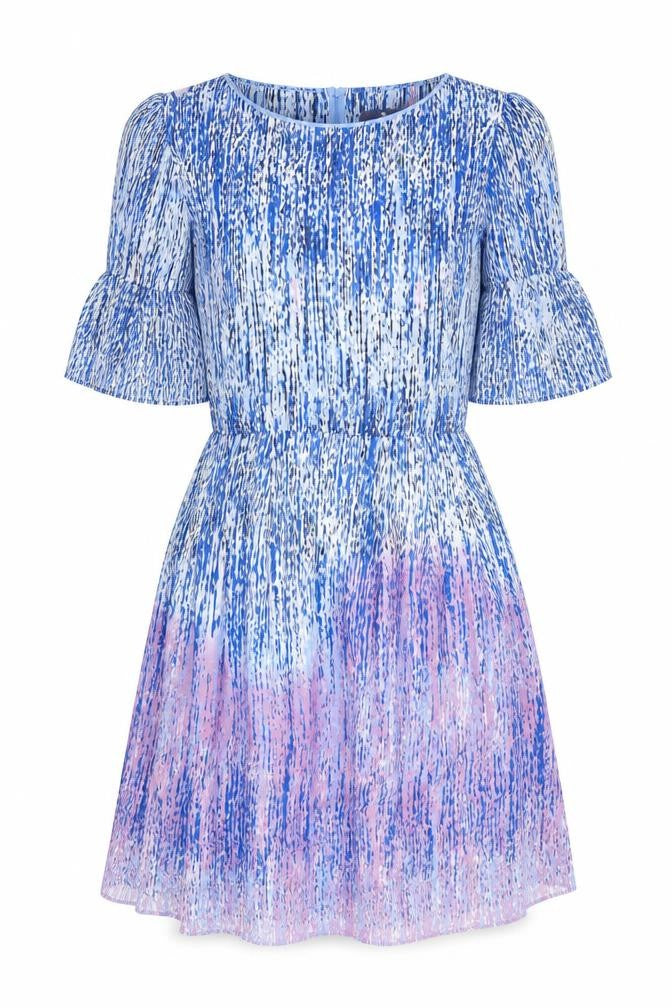 TU Womens Multicoloured Geometric  Fit & Flare  Size 8