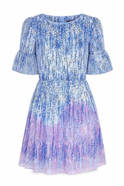 Tu Womens Multicoloured Geometric  Fit & Flare  Size 8