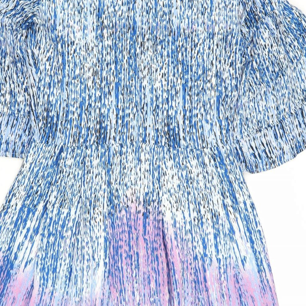 TU Womens Multicoloured Geometric  Fit & Flare  Size 8