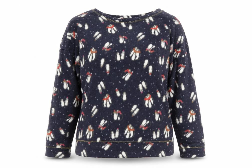 Marks & Spencer Womens Blue Animal Print  Top Pyjama Top Size M