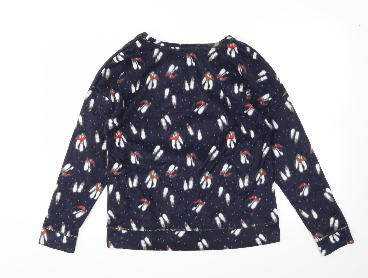 M&S Womens Blue Animal Print  Top Pyjama Top Size M