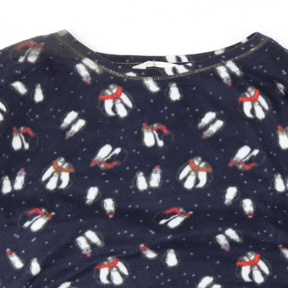 M&S Womens Blue Animal Print  Top Pyjama Top Size M