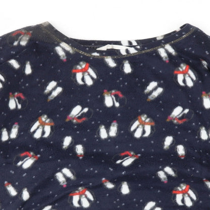Marks & Spencer Womens Blue Animal Print  Top Pyjama Top Size M