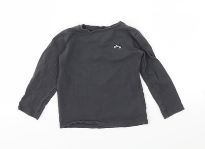 Additional front view of Next girls’ grey basic t-shirt, size 24, months