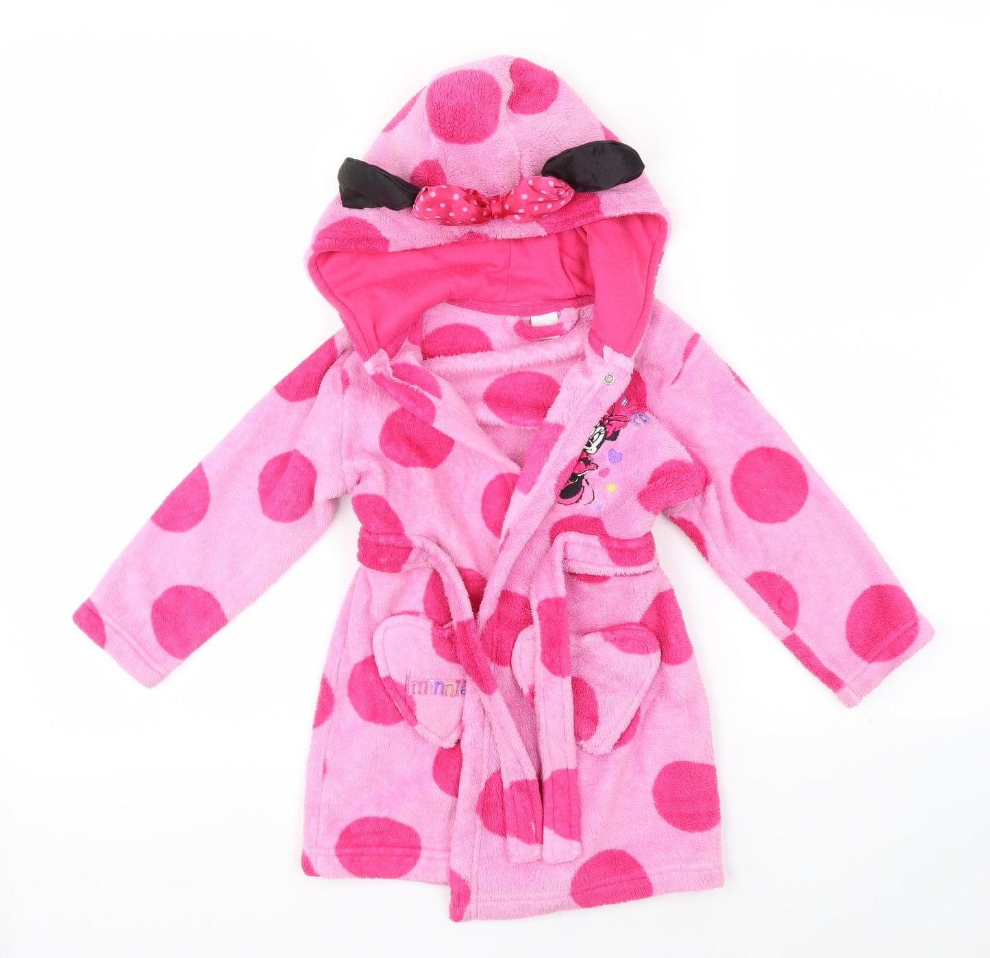 MINI MOUSE Girls Pink Animal Print  Cami Gown Size 18-24 Months