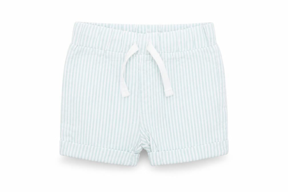 Marks & Spencer  Baby Blue Striped  Cropped Trousers Size 0-3 Months