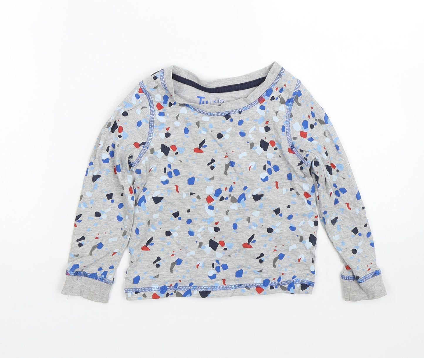TU Boys Grey Spotted   Pyjama Top Size 3-4 Years
