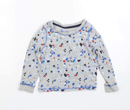 Tu Boys Grey Spotted   Pyjama Top Size 3-4 Years