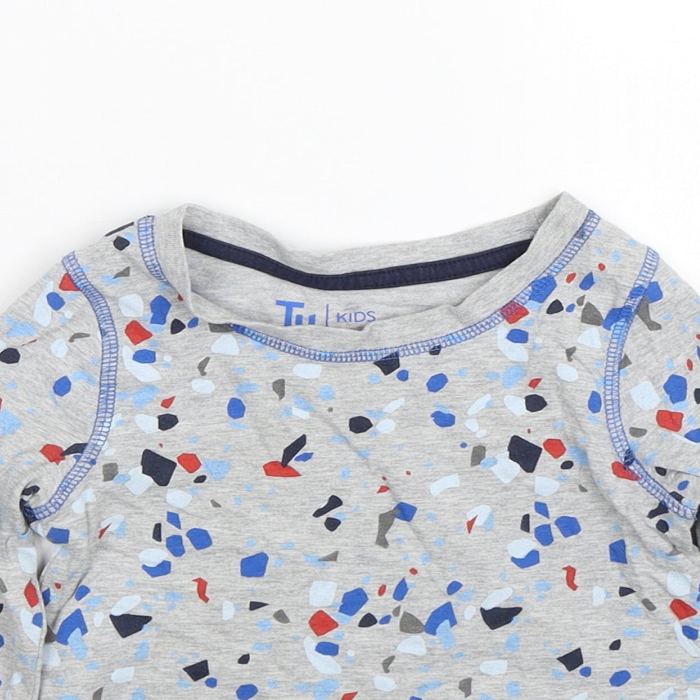 TU Boys Grey Spotted   Pyjama Top Size 3-4 Years