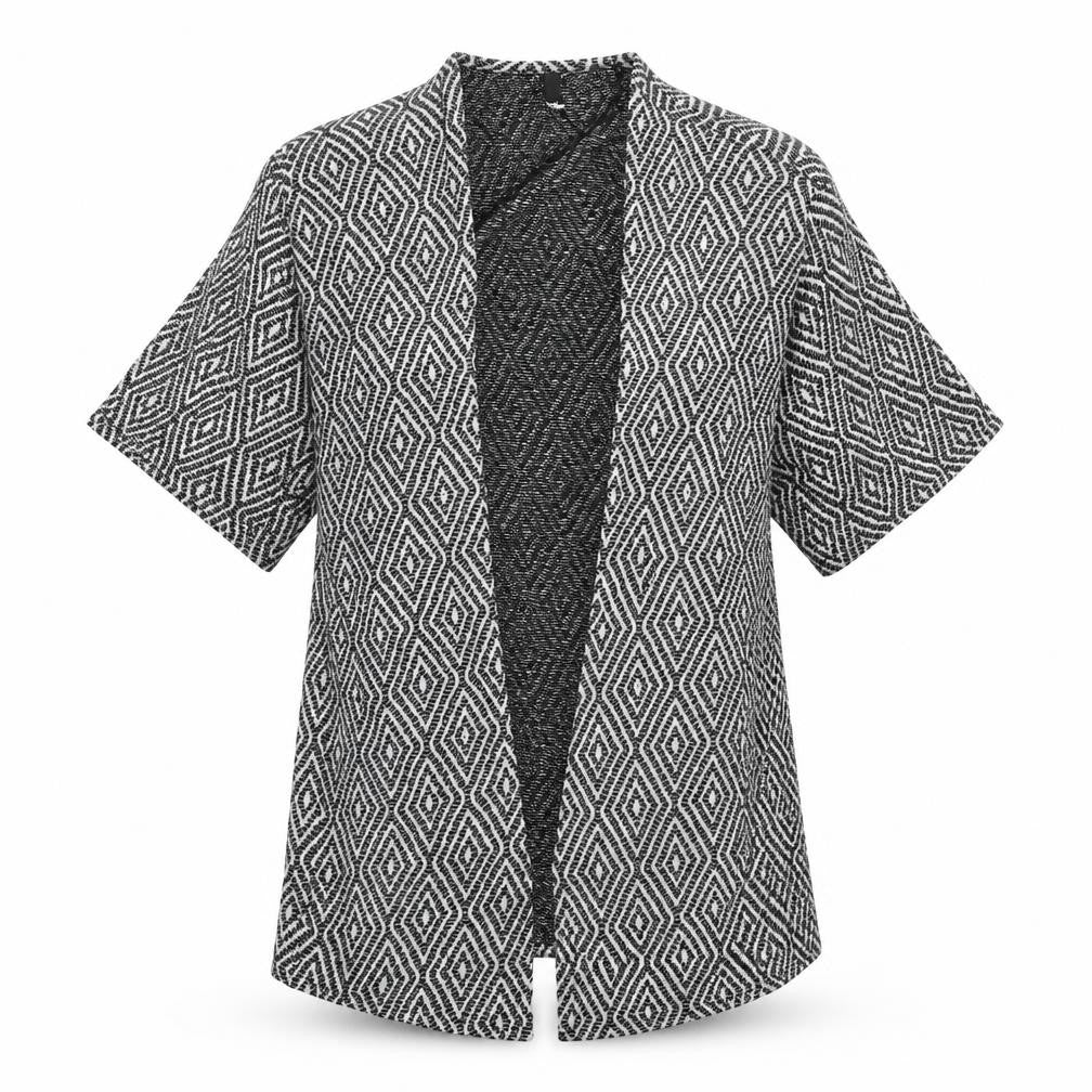 H&M Womens Black Argyle/Diamond  Cardigan Jumper Size S