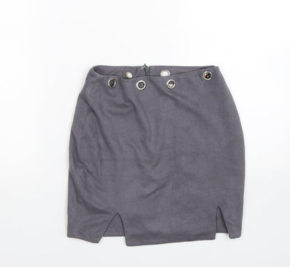 Preloved OHPOLLY Womens Grey   Bandage Skirt Size 10 - Front