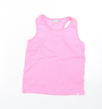 Additional front view of Matalan girls’ pink basic tank, size 10, years