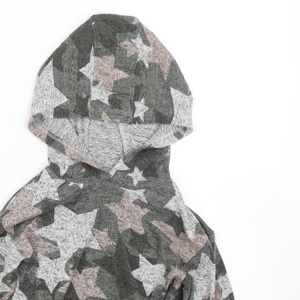NEXT Girls Green Polka Dot  Pullover Hoodie Size 6 Years  - Stars