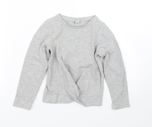 TU Girls Grey   Basic T-Shirt Size 7 Years