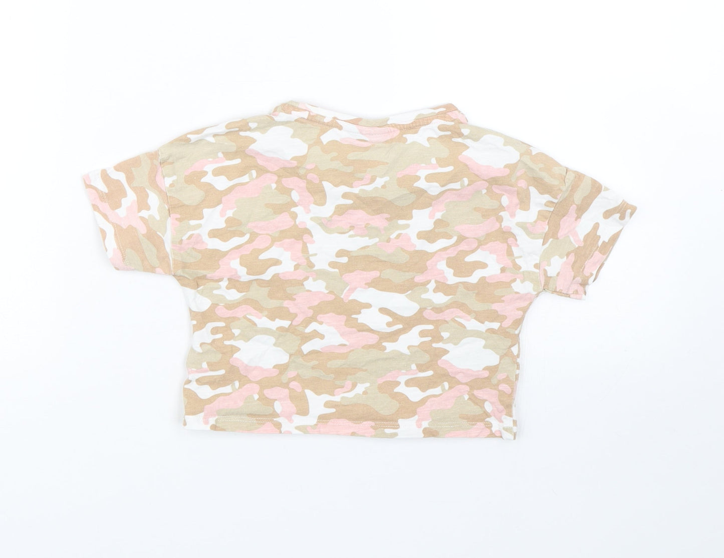 Matalan Girls Multicoloured Camouflage  Cropped T-Shirt Size 7 Years