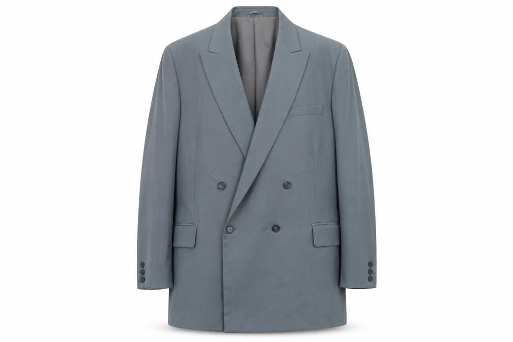 Preworn Mens Green Striped  Jacket Suit Jacket Size 42